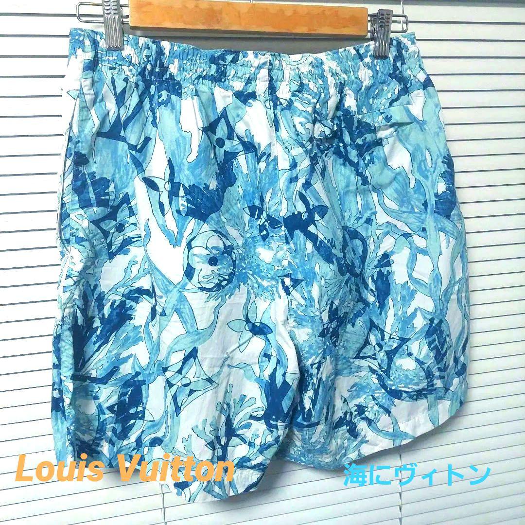 Louis Vuittonプリンテッドナイロンスイムショーツ/サイズ:M/美品