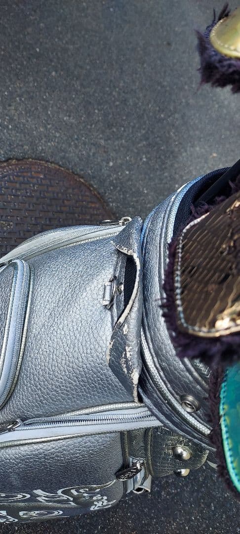 ボ*ー様 値下げ　ダンスウィズドラゴン　シルバー　キャディバッグ