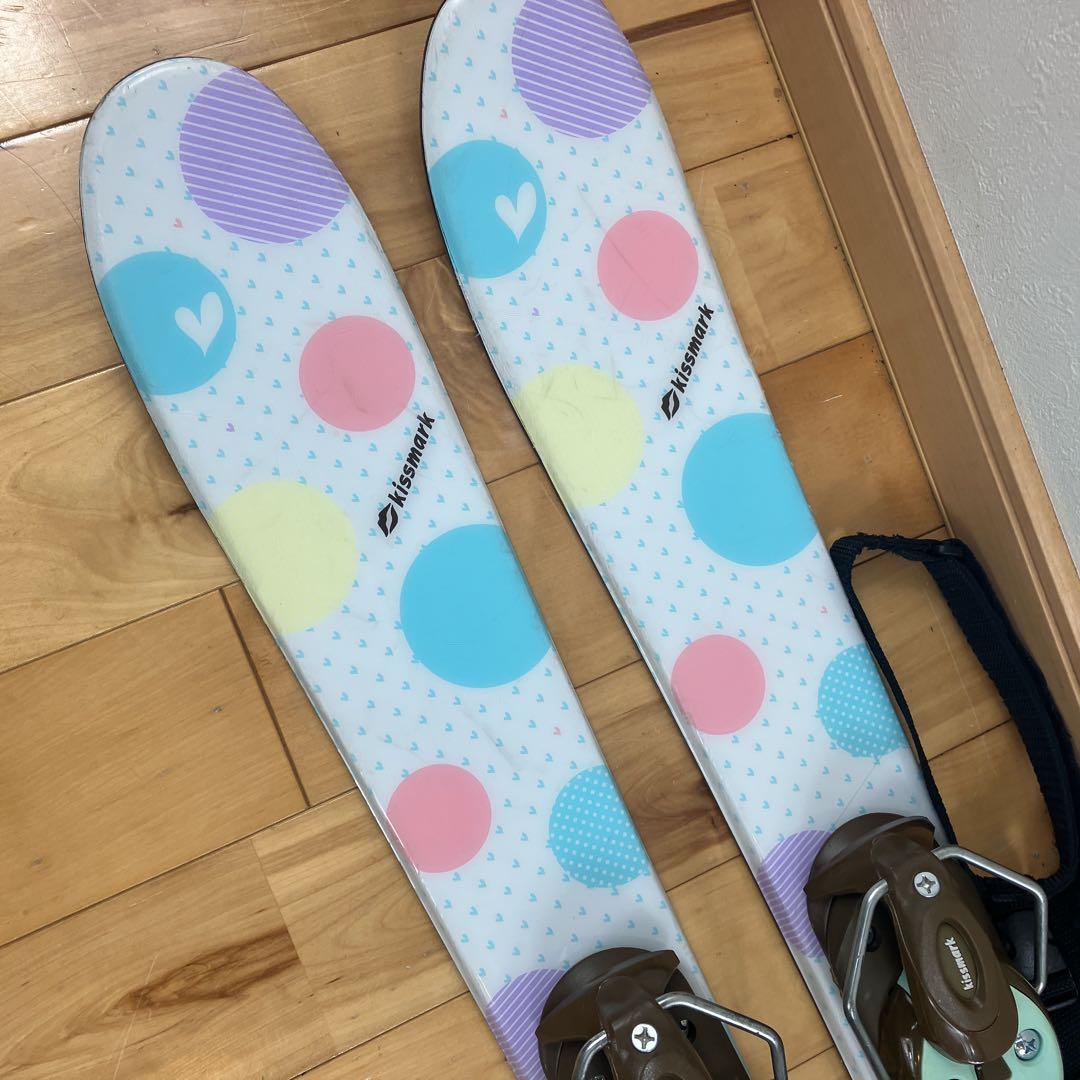 ショートスキー　レディース　kissmark キスマーク 3点セット　25㎝