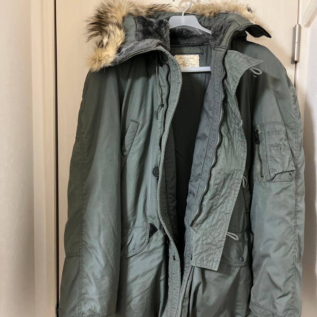 US ARMY N-3B フライトジャケット 実物 リアルファー 69年 L