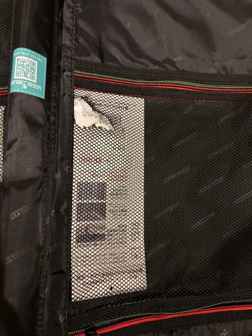 美品LEGEND WALKER クッション付キャスター フレームLサイズ81L黒