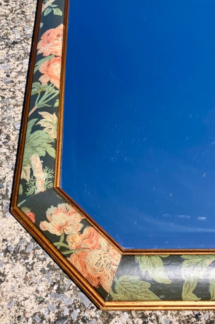 イタリア製 ビンテージ ウォールミラー 鏡 810×605