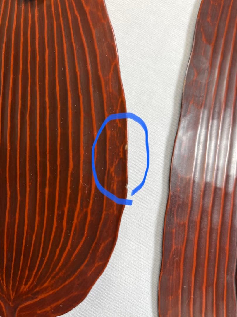 鎌倉彫、葉蘭の銘々皿と菓子おき