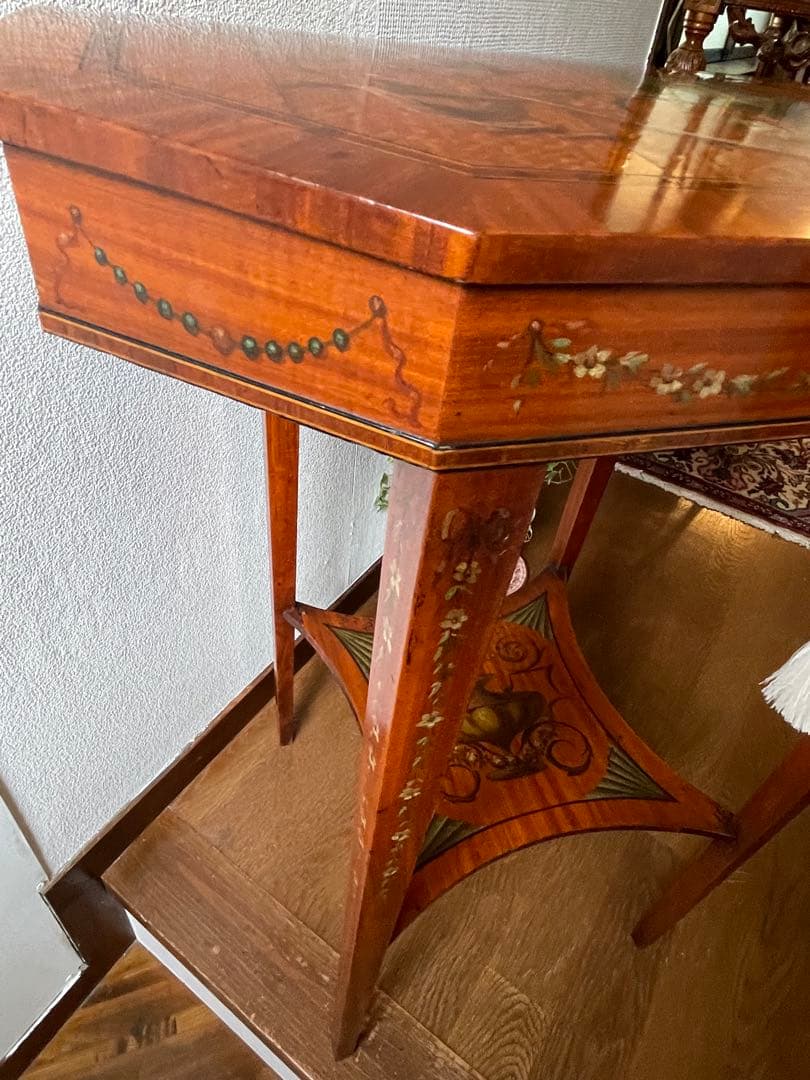 フランスアンティーク　ジュエリーケース サイドテーブル