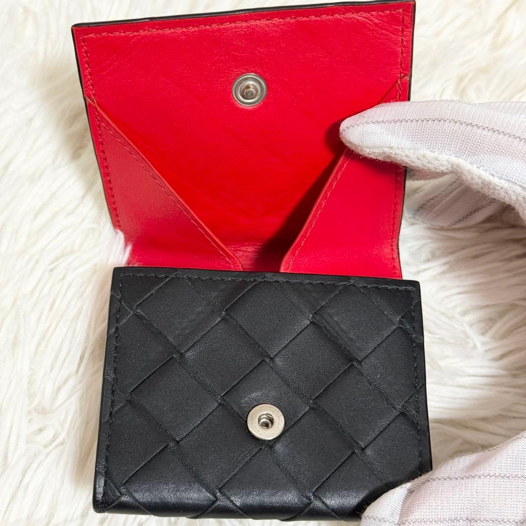 【美品】近年モデル　IC搭載　バイカラー　マキシ　ボッテガヴェネタ　ケース