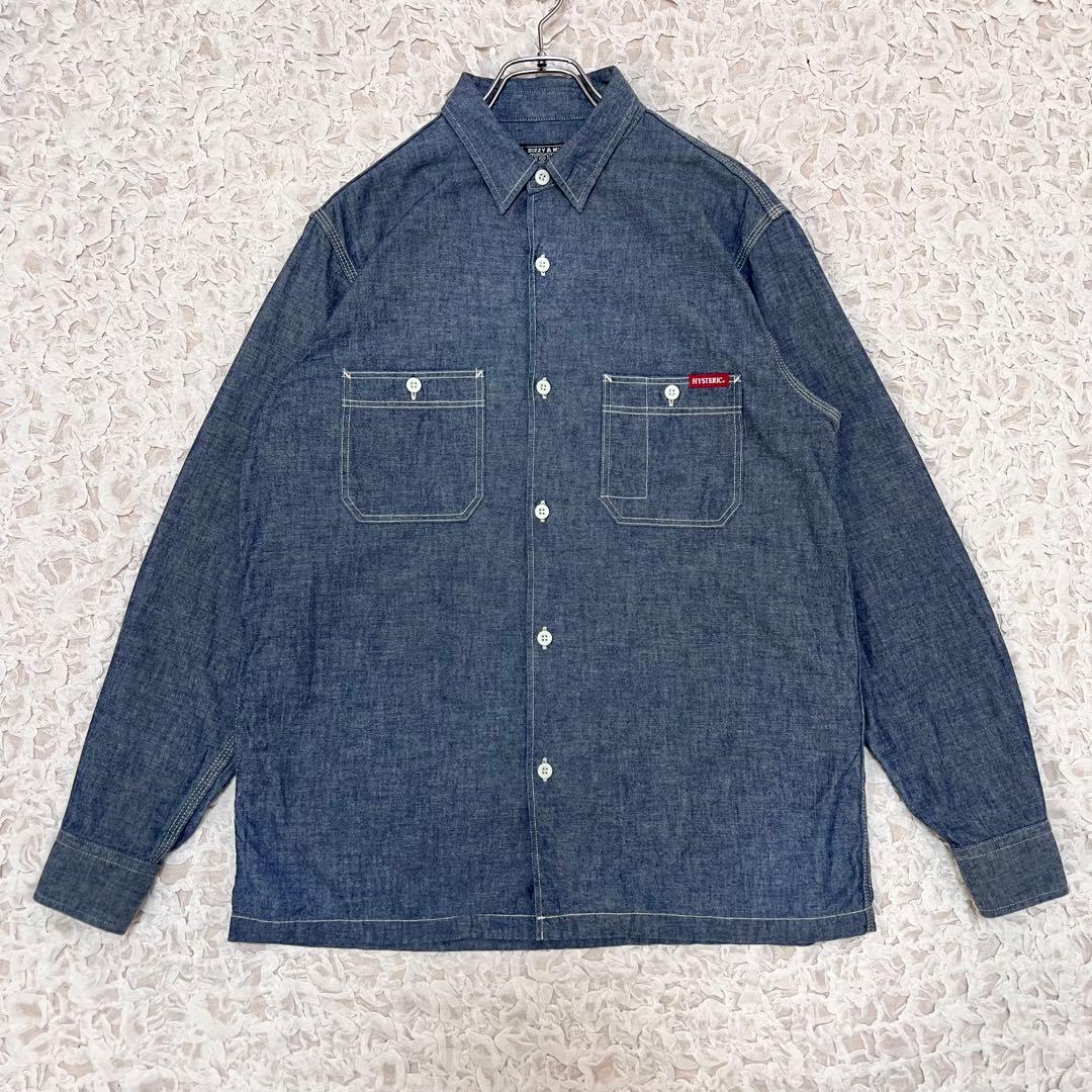 『完売』　ヒステリックグラマー シャンブレーシャツ　ヒスガール　インディゴ　M