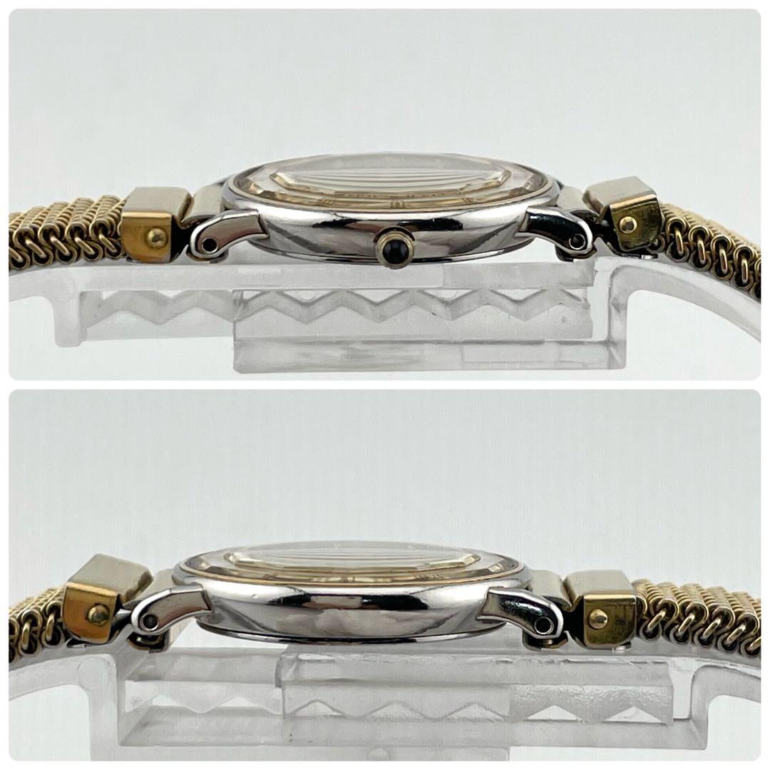 【稼働/18KT】クレドール　セイコー　腕時計　シェル文字盤　ドデカゴン　多角形