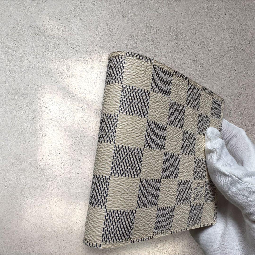 【極美品】ルイヴィトン ダミエアズール 二つ折り財布正規品スペイン製