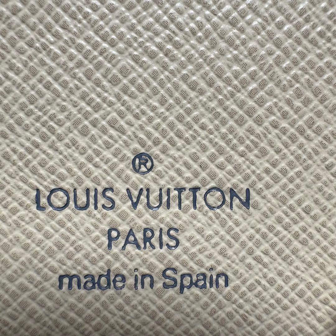 【極美品】ルイヴィトン ダミエアズール 二つ折り財布正規品スペイン製