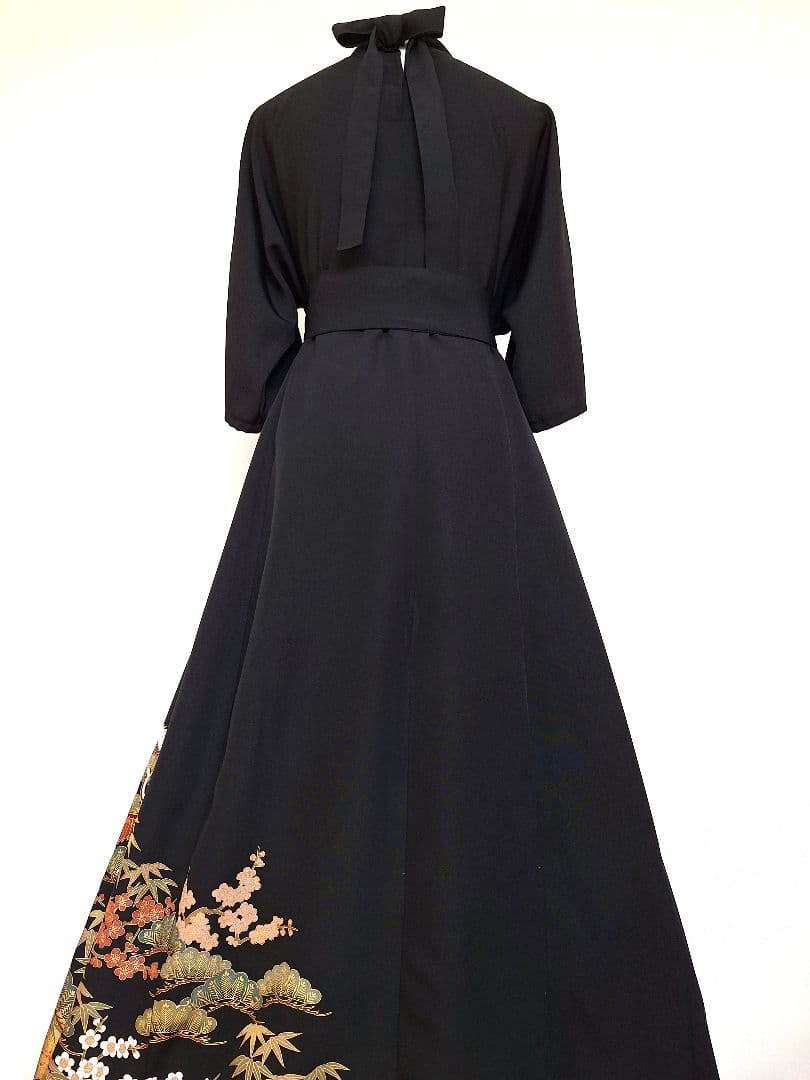 着物リメイクワンピース3708