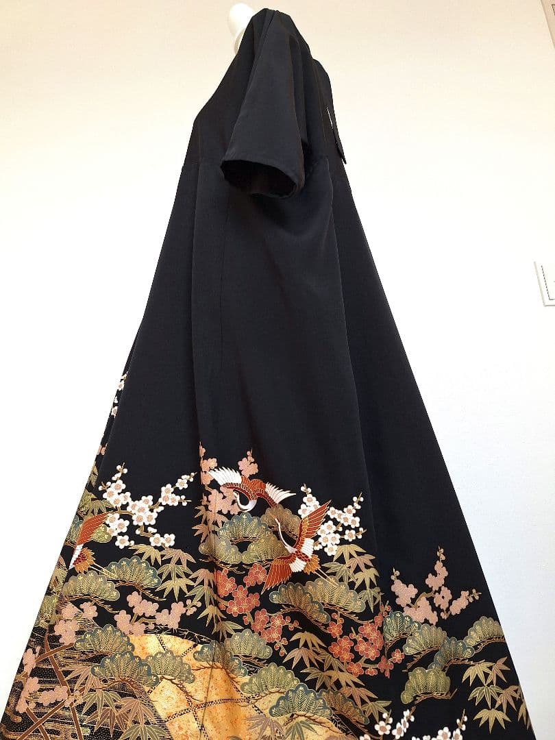 着物リメイクワンピース3708