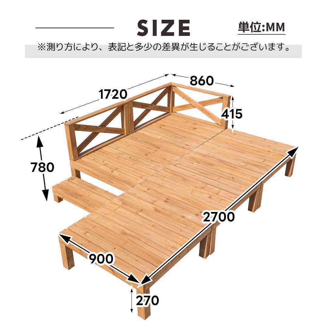 ウッドデッキ 天然木 キット 9点セット 組み合わせ自由 ウッドパネル