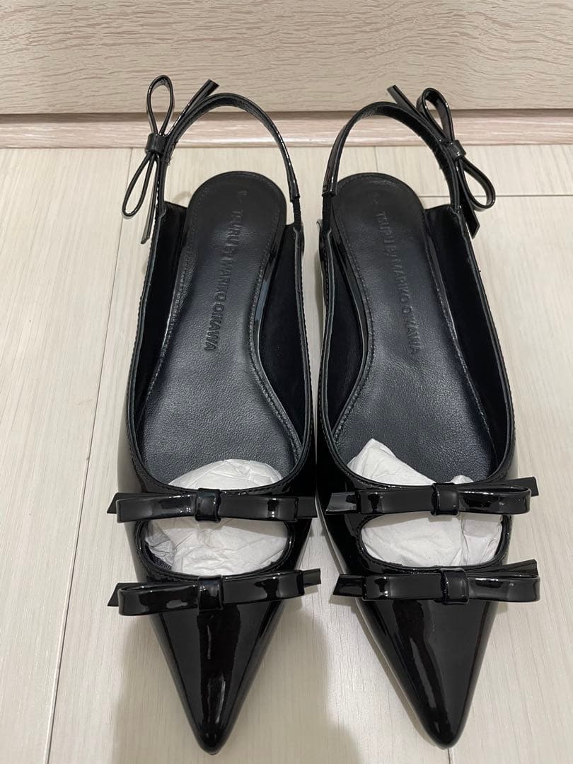 【新品未使用】ツルバイマリコオイカワ/黒パンプス/サイズ38