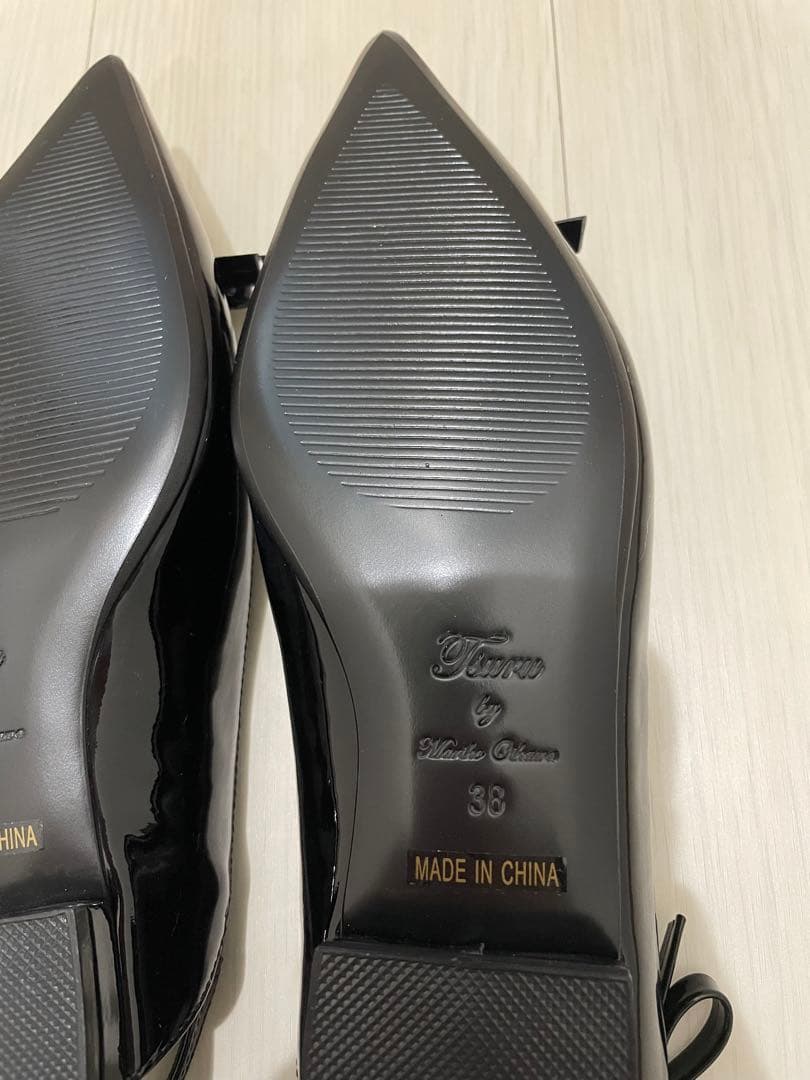 【新品未使用】ツルバイマリコオイカワ/黒パンプス/サイズ38