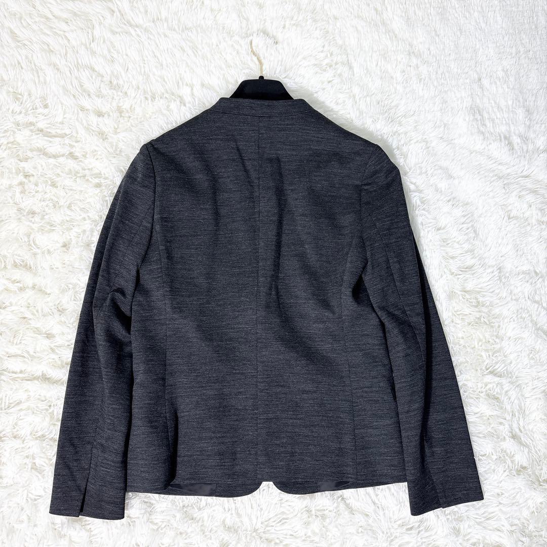 ☆極美品☆グリーンレーベルリクラシング パンツスーツ ノーカラー ストレッチ M