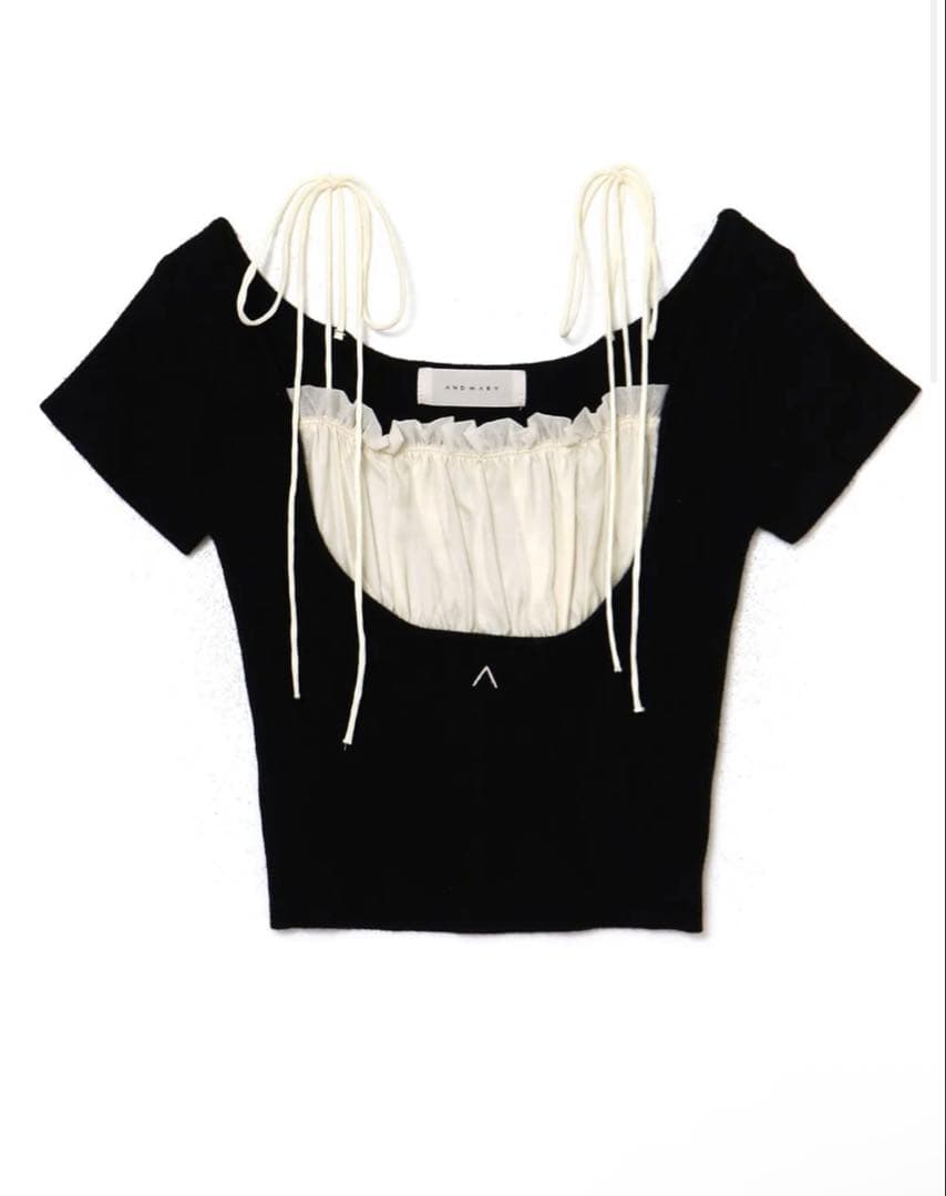 【新品未使用】 ANDMARY Mew frill tops black