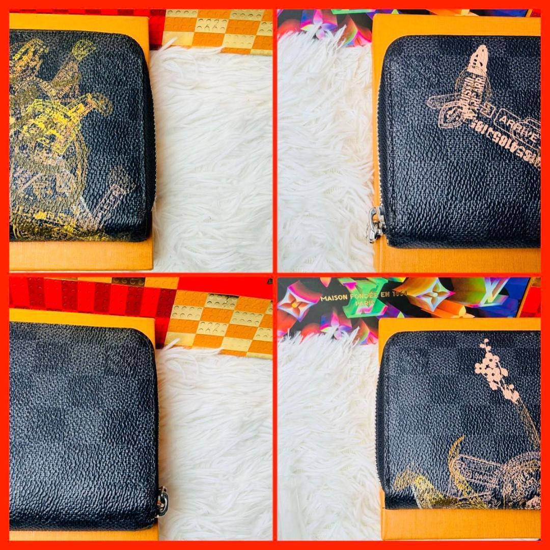 ルイヴィトン ダミエグラフィット ジッピーウォレット ヴェルティカル 美品長財布