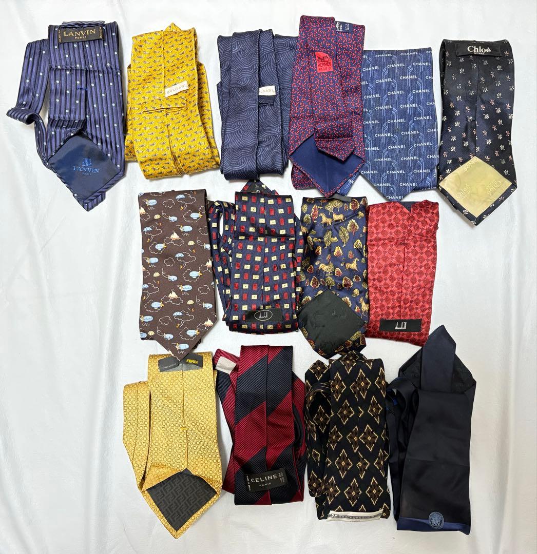 【ネクタイ大量まとめ売り】75本セット｜ハイブランド混在｜美品〜汚れあり