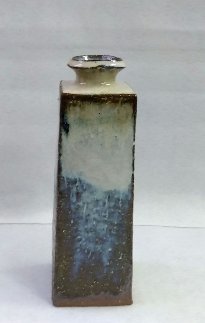 茶道具 花入 萩焼 四方 大華山 鳥雲窯 納富晋 新品 納富鳥雲