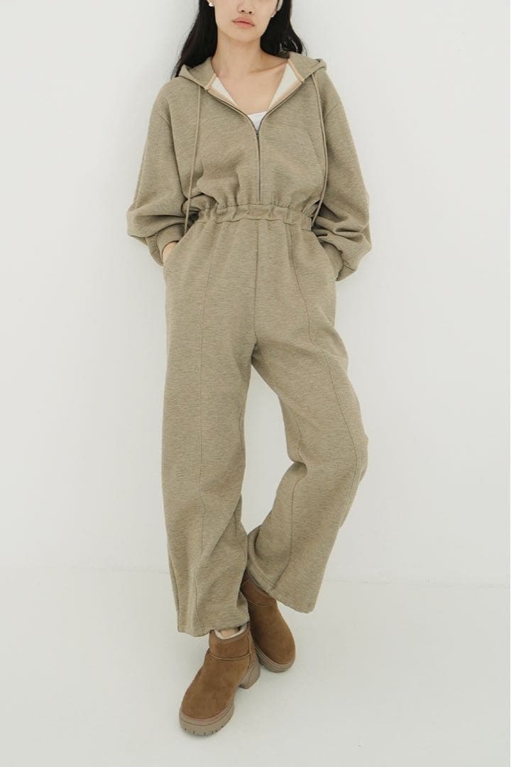 サロペット・オーバーオール・オールインワン CLANE HOODED SWEAT ALL IN ONE