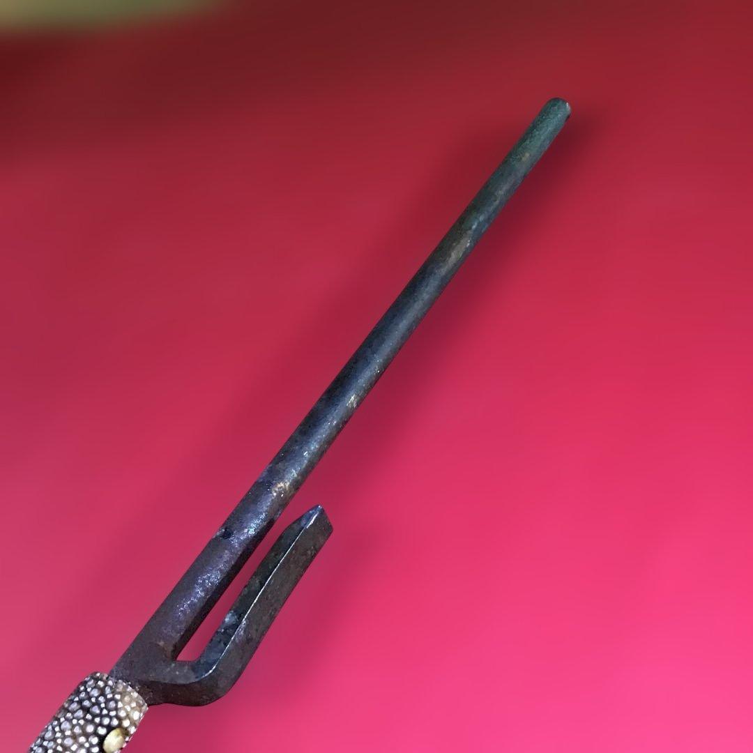 時代物　十手　大粒鮫皮　柄