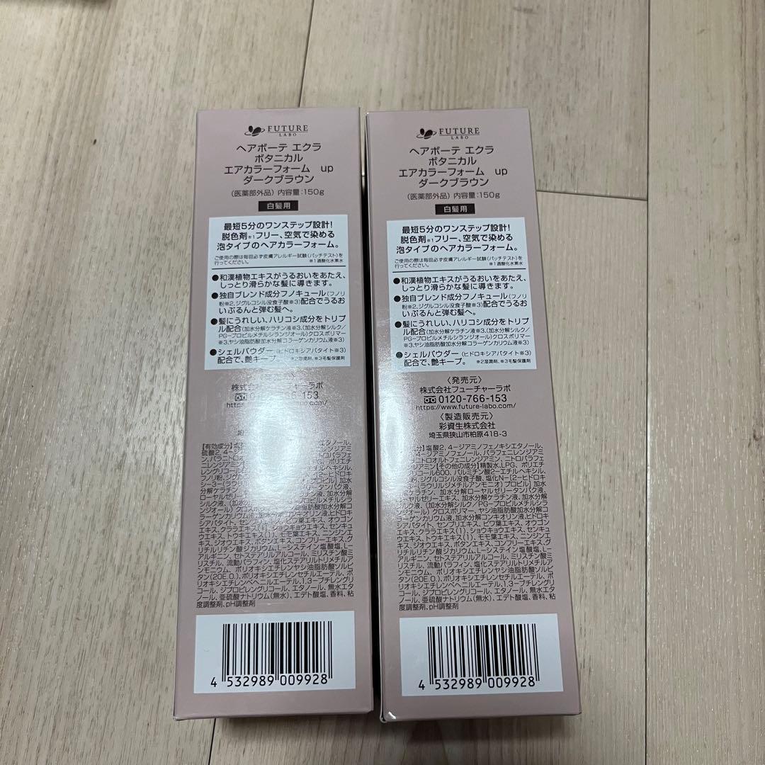 ヘアボーテ エクラ　ボタニカル　エアカラーフォーム　ダークブラウン　2本セット