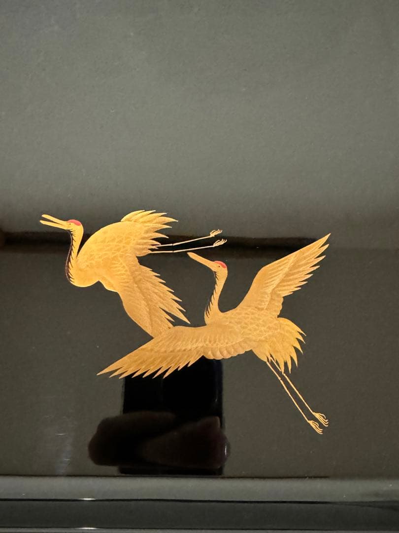 能登輪島塗　屠蘇揃い　鶴　蒔絵　美品