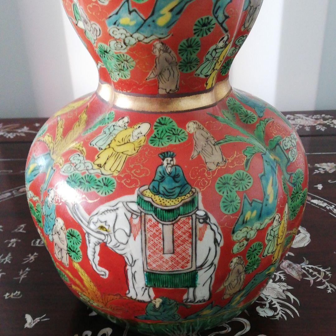 九谷    ひょうたん形花瓶