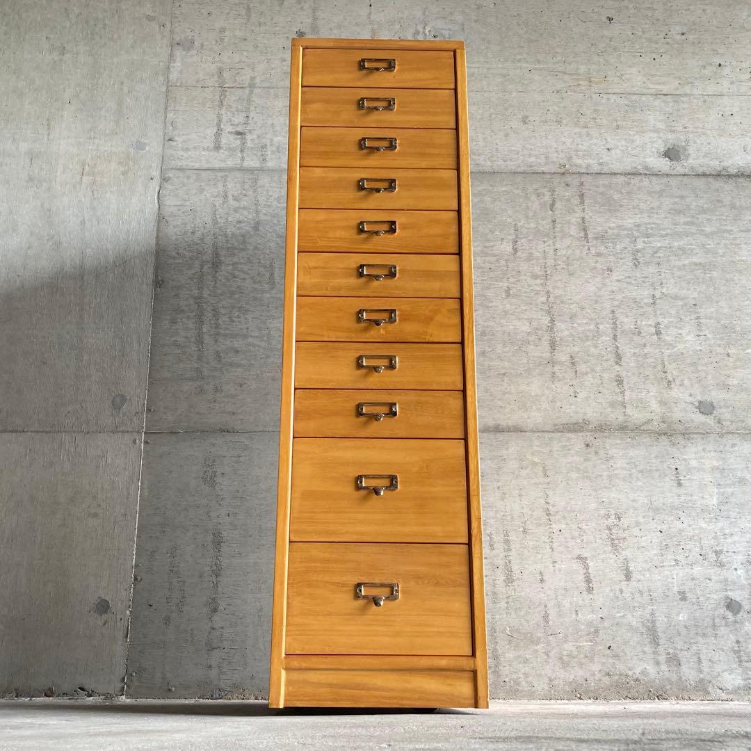 チェスト 多段 11段 引き出し キャビネット ワゴン 箪笥 キャスター付 木製