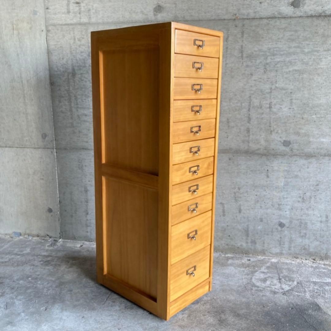 チェスト 多段 11段 引き出し キャビネット ワゴン 箪笥 キャスター付 木製