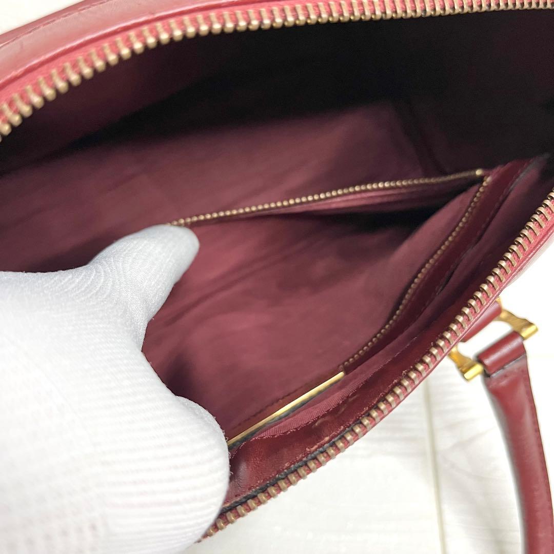 ✨上美品✨☘️Cartier☘️✨ボストンバッグ✨マストライン✨ボルドー✨南京錠✨