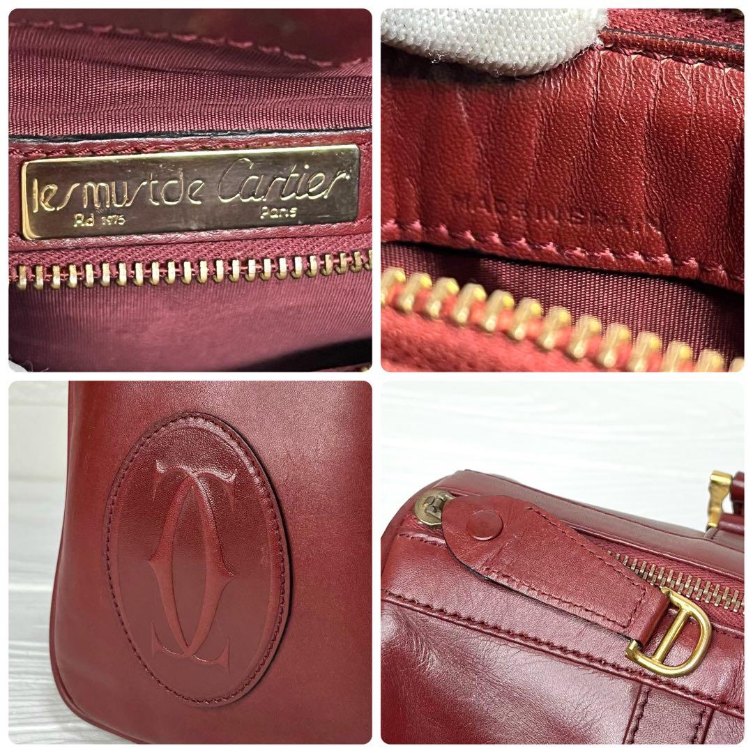 ✨上美品✨☘️Cartier☘️✨ボストンバッグ✨マストライン✨ボルドー✨南京錠✨