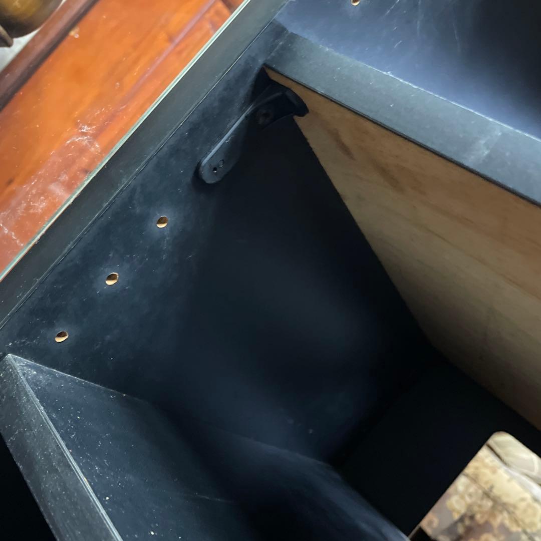 木製オーディオラック ガラス扉付き