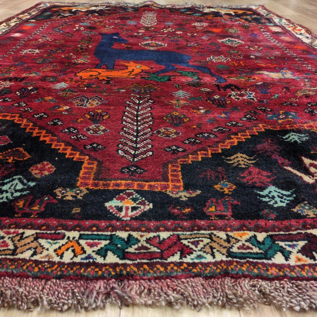 ペルシャ絨毯　シ－ラーズ産 225x145 クリーニング済 shiraz