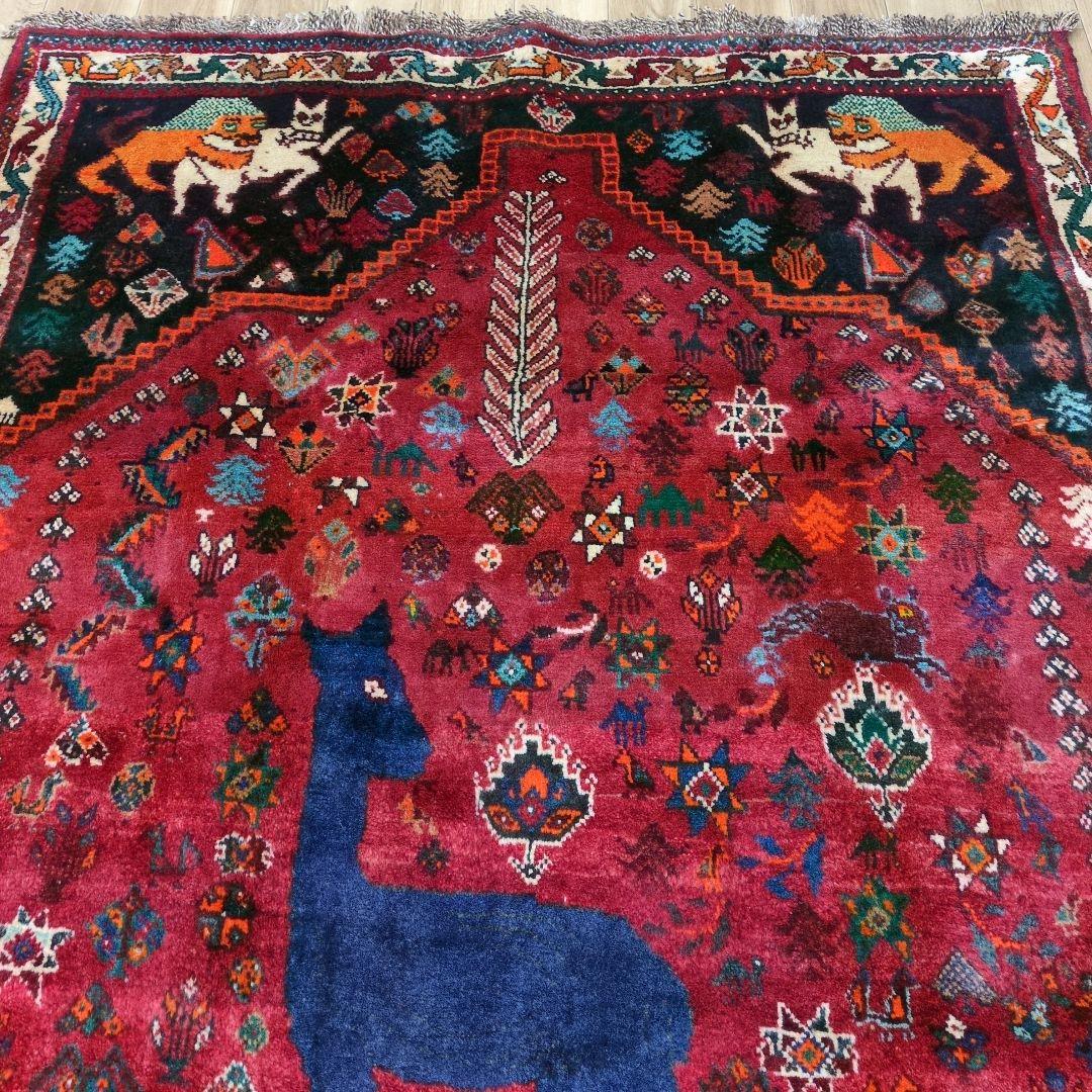 ペルシャ絨毯　シ－ラーズ産 225x145 クリーニング済 shiraz