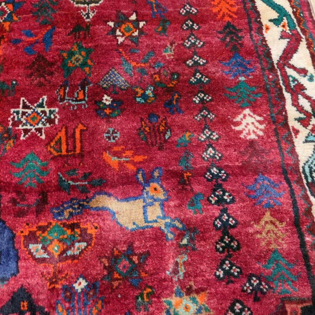 ペルシャ絨毯　シ－ラーズ産 225x145 クリーニング済 shiraz