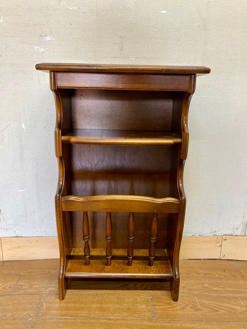 管181☆カリモク☆オールドカリモク☆マガジンラック☆花台☆サイドテーブル