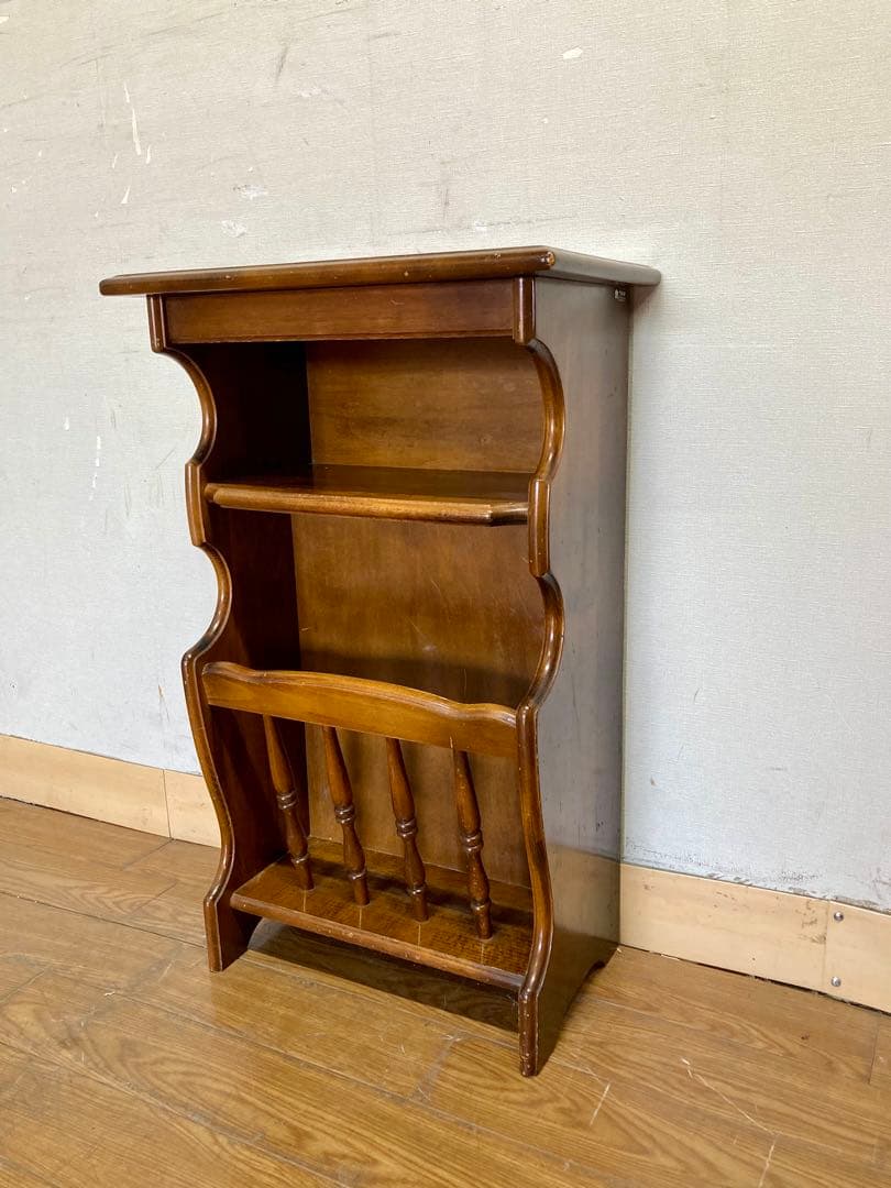 管181☆カリモク☆オールドカリモク☆マガジンラック☆花台☆サイドテーブル