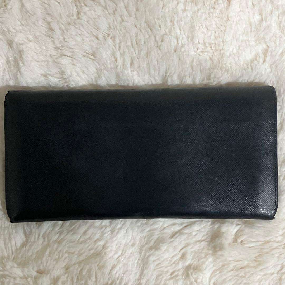 PRADA 長財布 三角ロゴ　サファイアーノレザー
