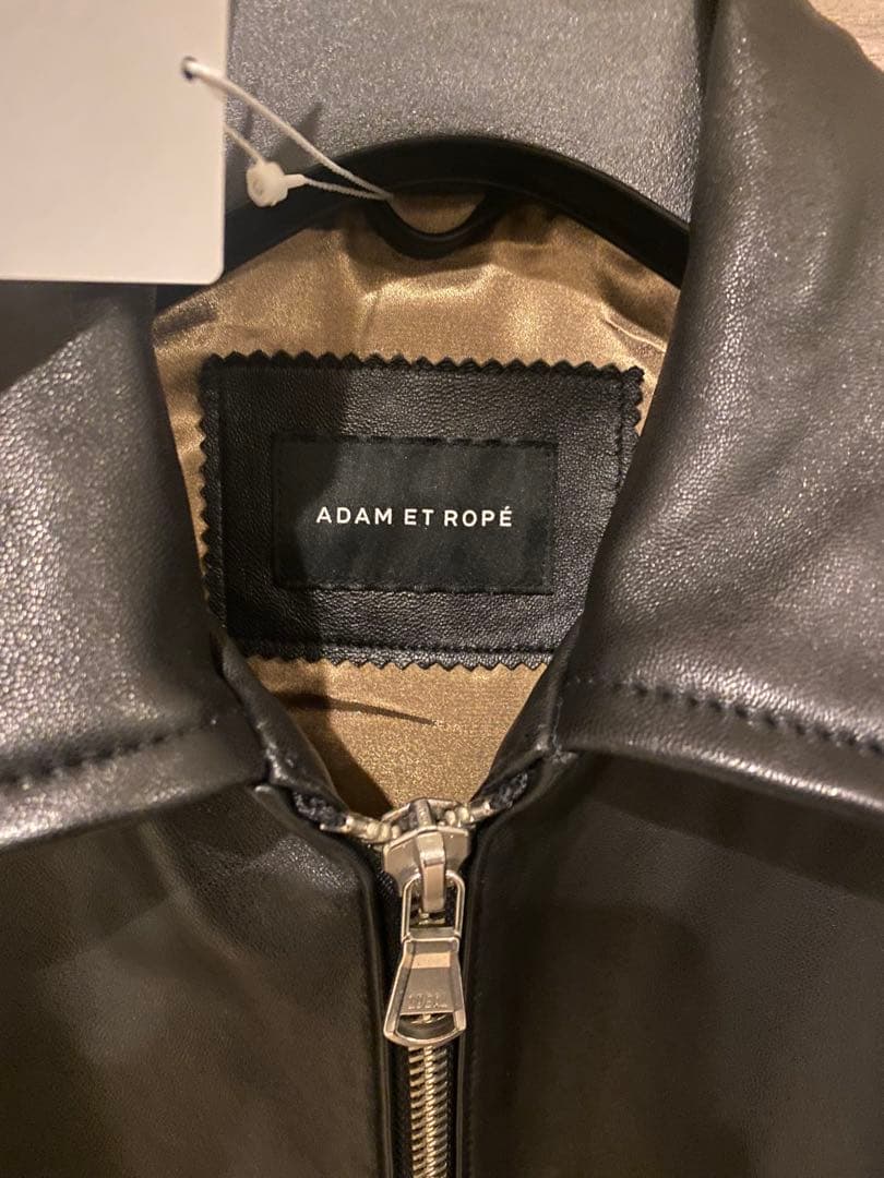 専用2025AW ADAM ET ROPÉ ラムレザー ジップアップ ブルゾン