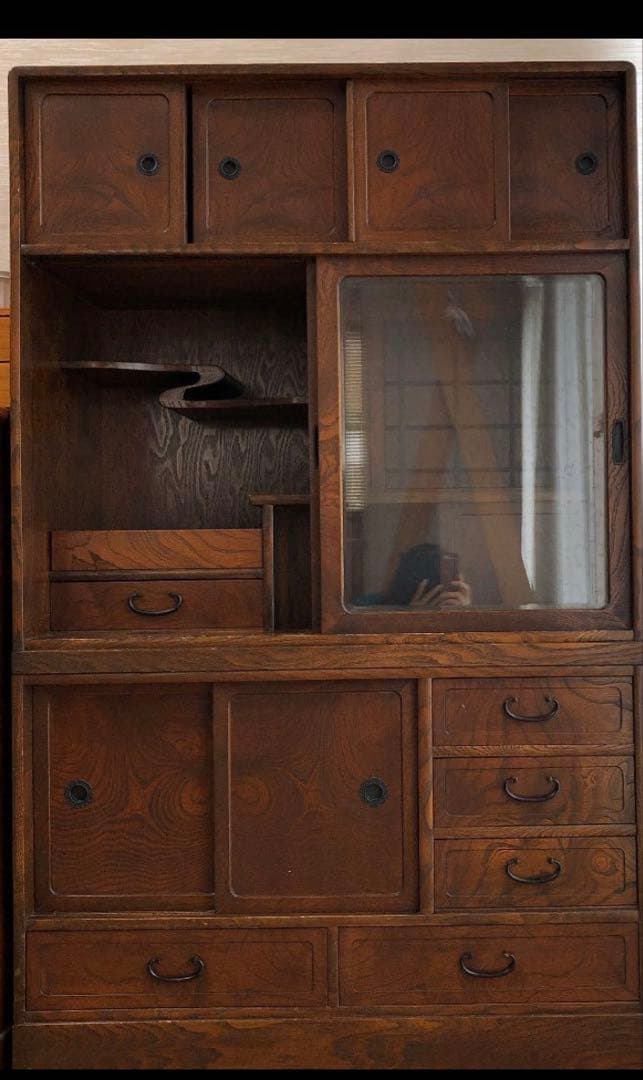 茶箪笥　食器棚　飾り棚　アンティーク　ビンテージ