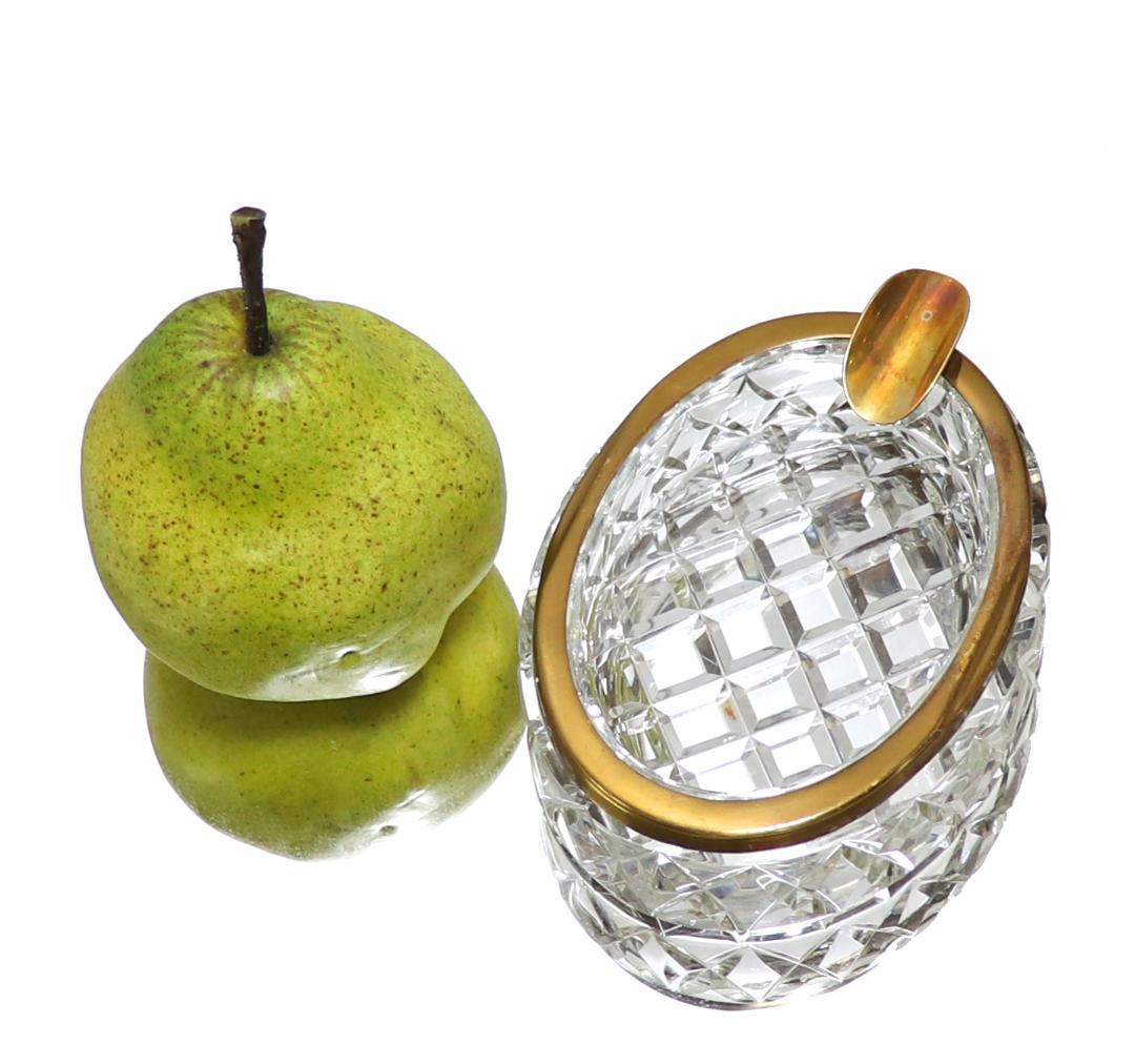 オールド・バカラ 稀少 楕円型 重厚大型金装飾 灰皿 小物入れ ディアマン・カレ