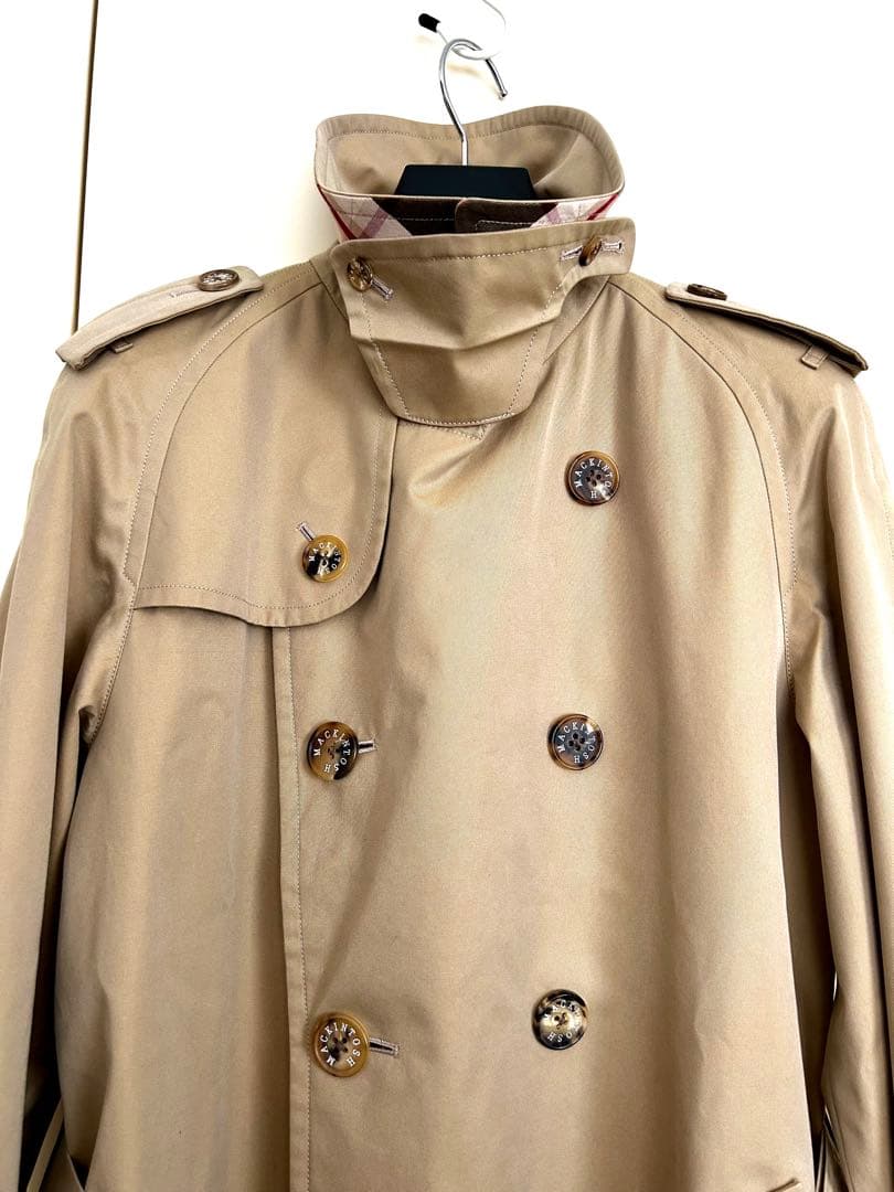 【着用数回の美品】マッキントッシュ•ロンドン Wトレンチコート