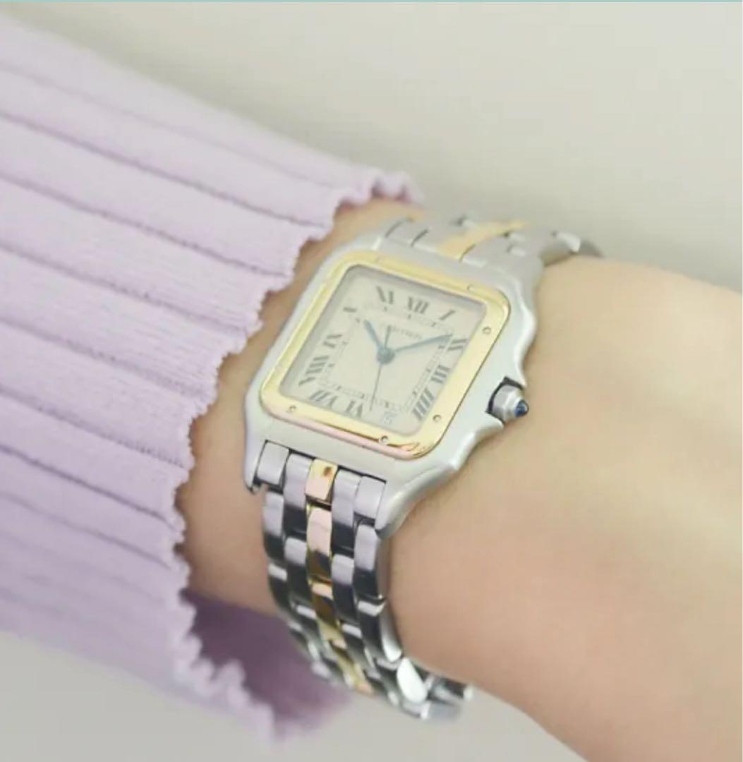 【美品】Cartier カルティエ パンテールMMデイト 1ロウ クォーツ