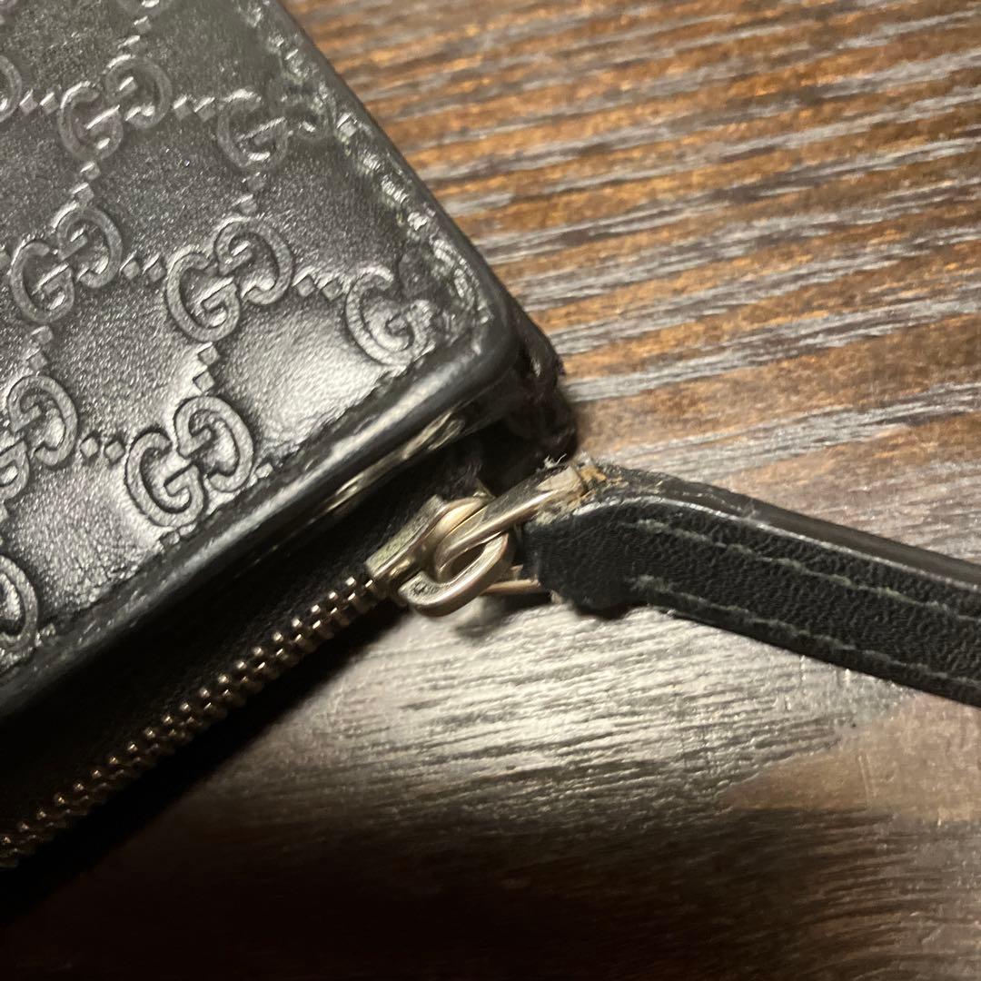 ブラックレザー GGパターン ケース