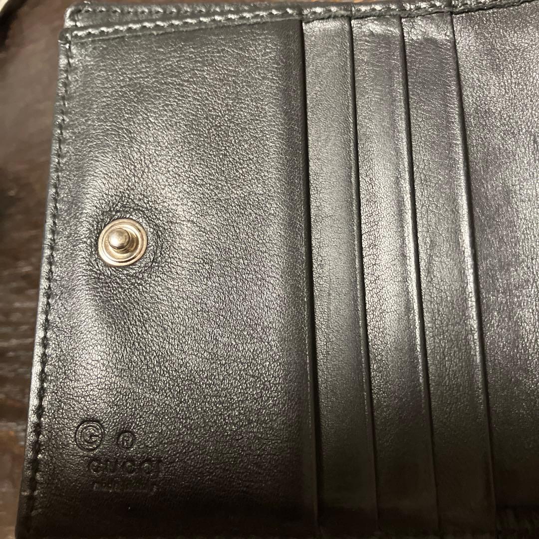 ブラックレザー GGパターン ケース