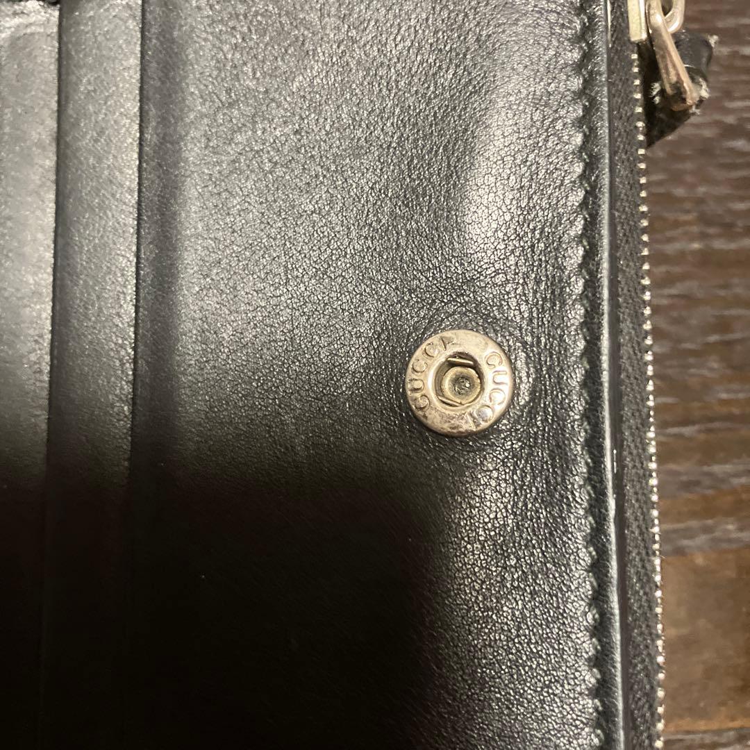 ブラックレザー GGパターン ケース