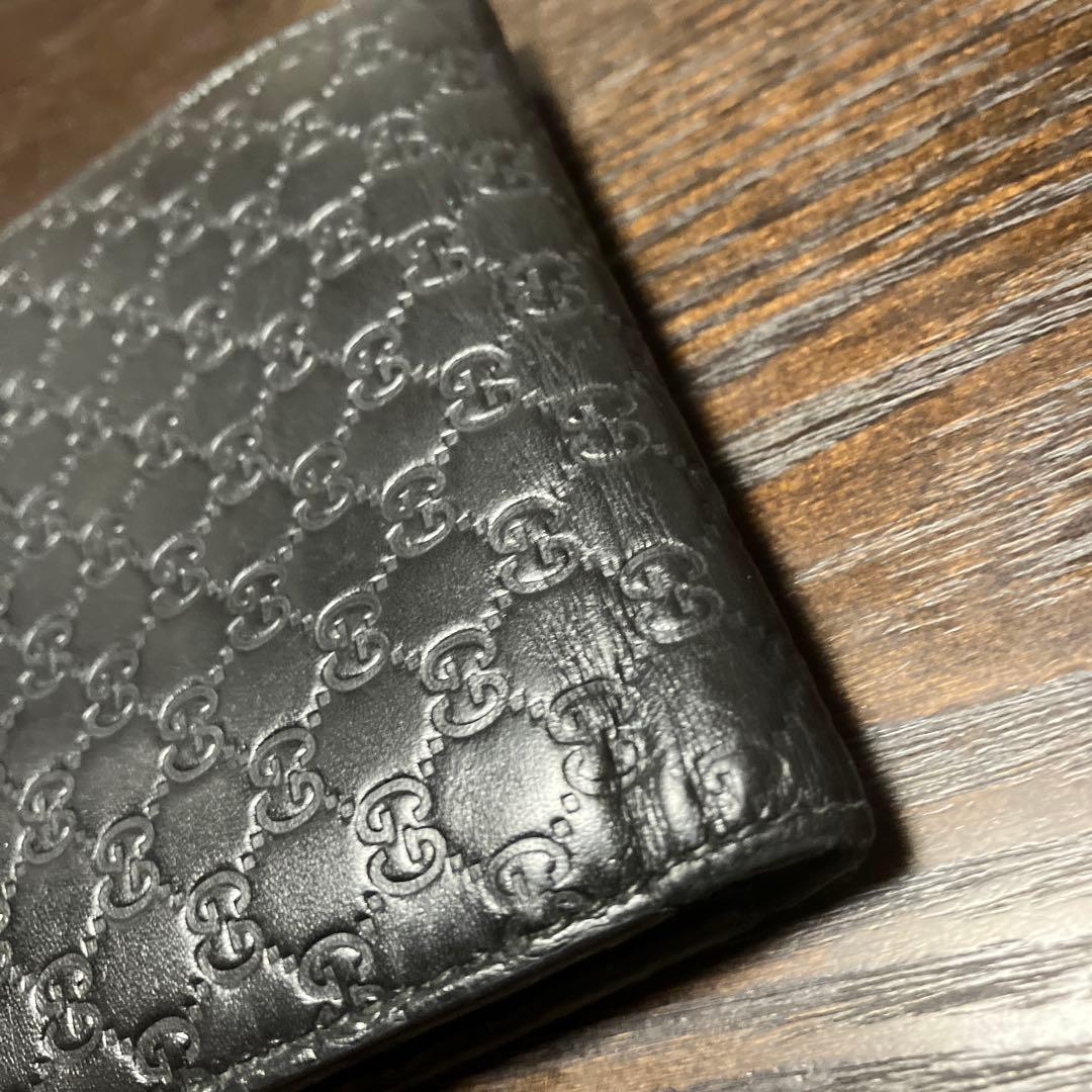 ブラックレザー GGパターン ケース