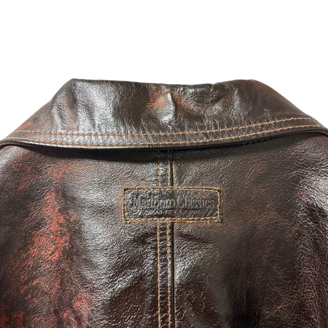激シブ極上カーフスキンMarlboroClassicsレザージャケットカーコート