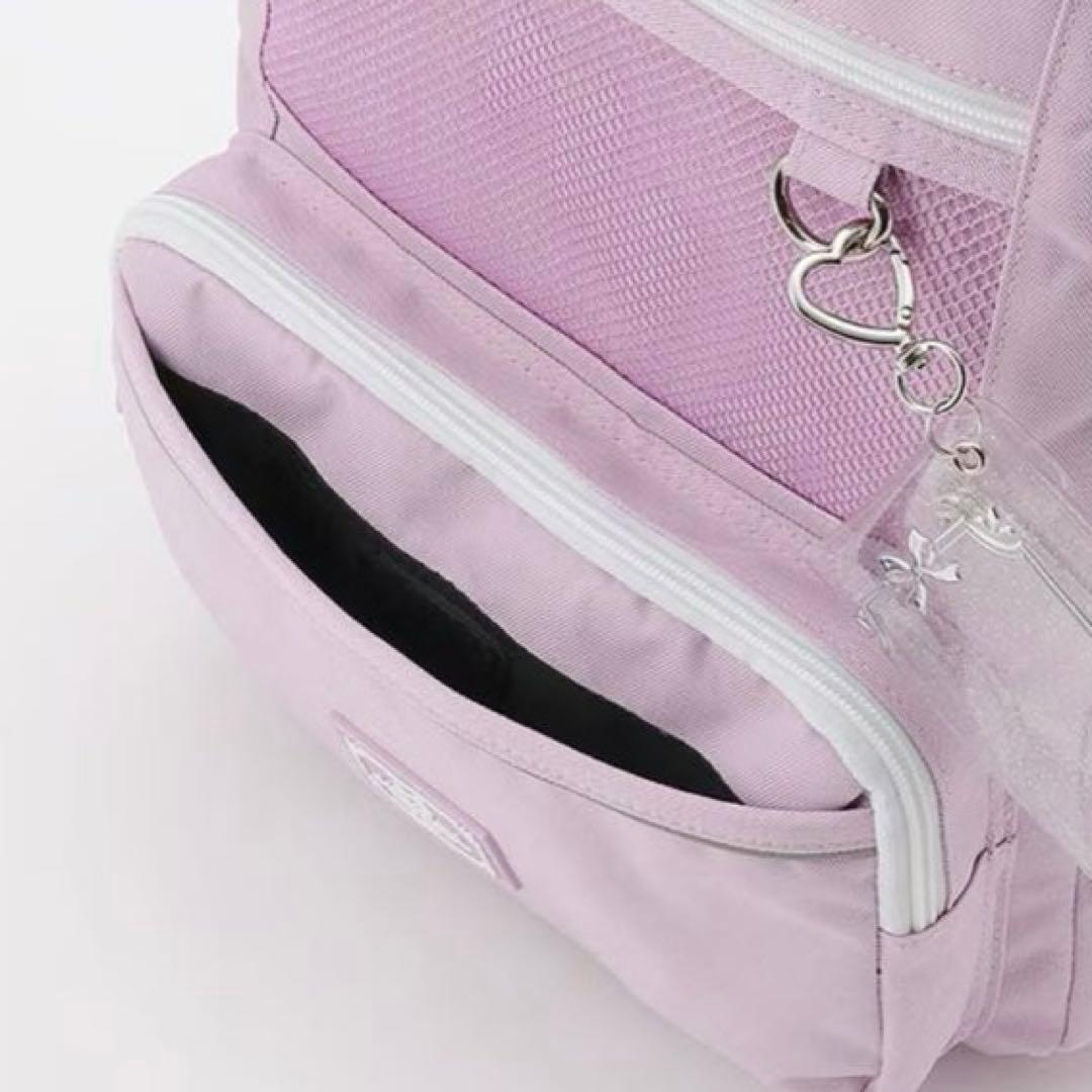 メゾピアノジュニア　【Cuugal掲載】クリアラメポーチつきリュック